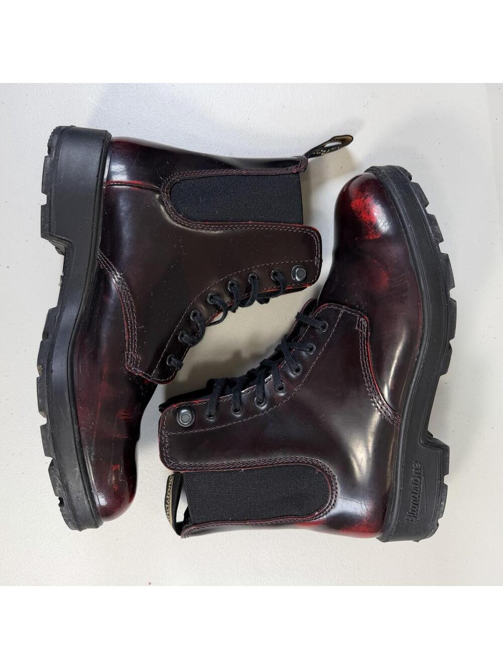 Blundstone 2220 Original Lace-Up Boots Womens US 7.5 Bordeaux Brush Red - Picture 6 of 10